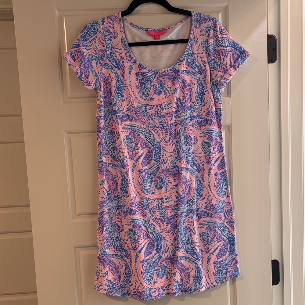 Lilly Pulitzer Pink and Blue Paisley Mini Dress